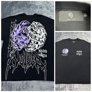 Darc Sport Limited Wolves Skull SSDD Black Graphic Shirt Mens XL